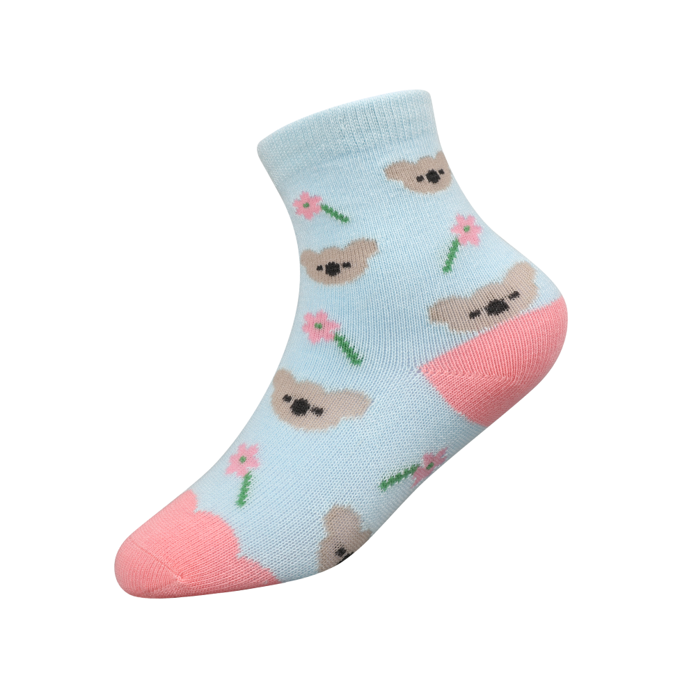 Calcetines multicolores con flores en 3D para niñas