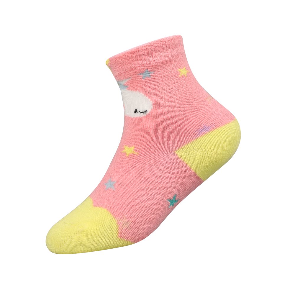 Calcetines multicolores con flores en 3D para niñas