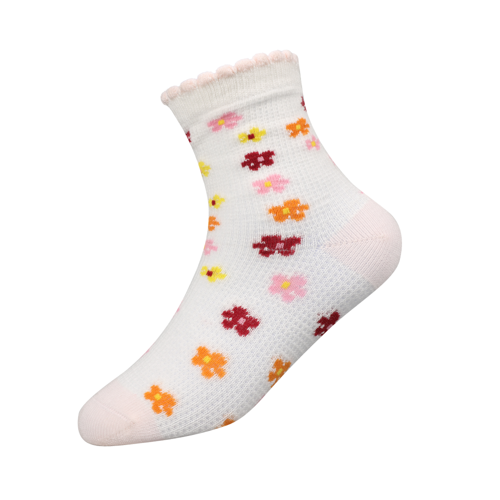 Calcetines de jacquard para niños con flores 3D multidiseño para niñas