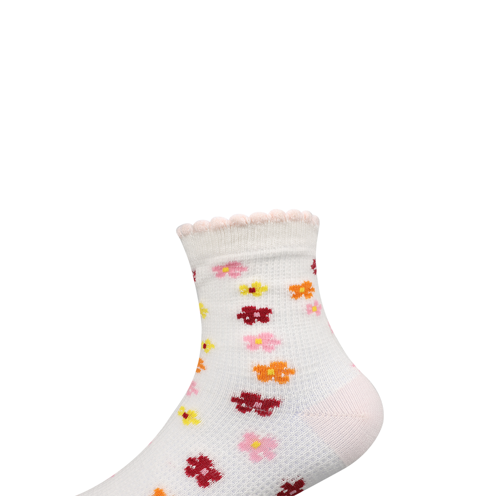 Calcetines de jacquard para niños con flores 3D multidiseño para niñas