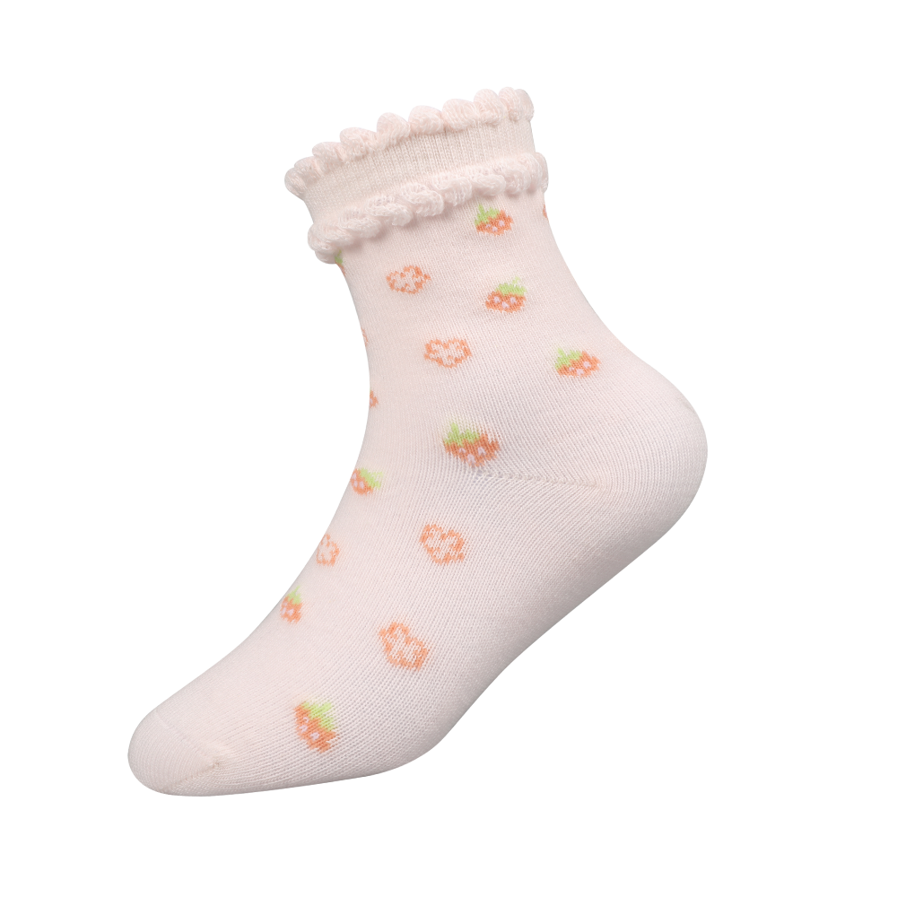 Calcetines de jacquard para niños con flores 3D multidiseño para niñas