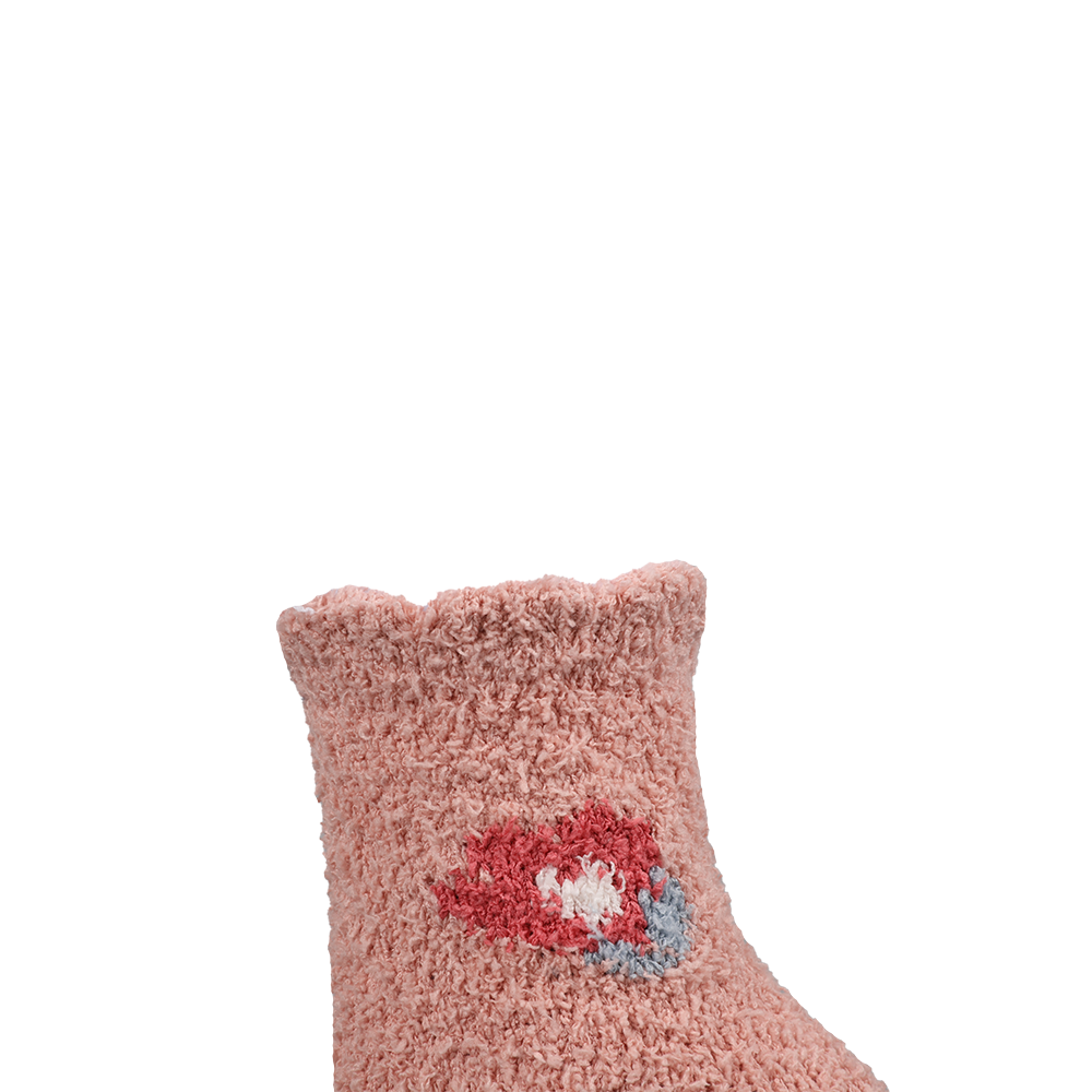 Flor mujer acogedor equipo calcetines invierno dormir cama piso hogar calcetines esponjosos