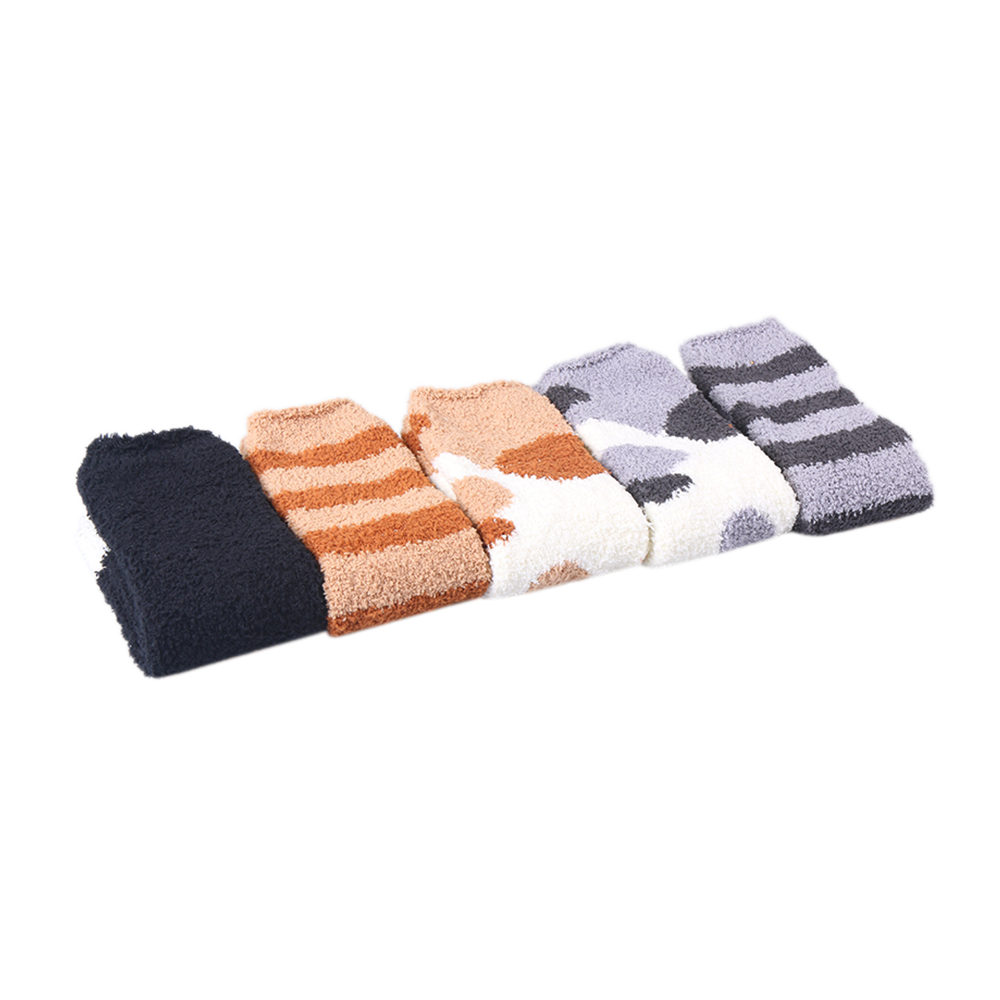 Calcetines acogedores de invierno con diseño de gato OEM, calcetines de mujer para invierno