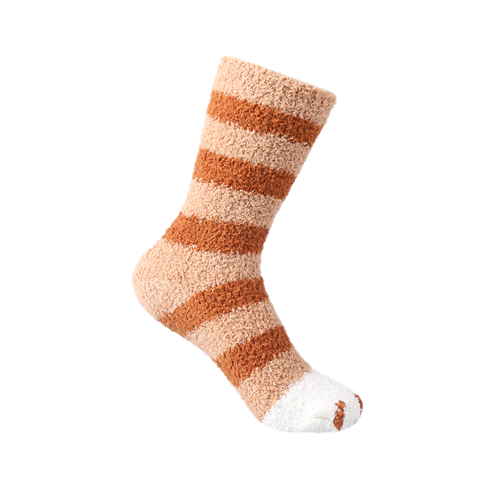 Calcetines acogedores de invierno con diseño de gato OEM, calcetines de mujer para invierno