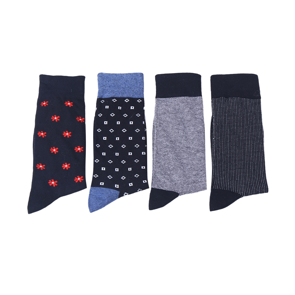 Man business custom knitted crew dress socks private your label oem designer custom design own logo