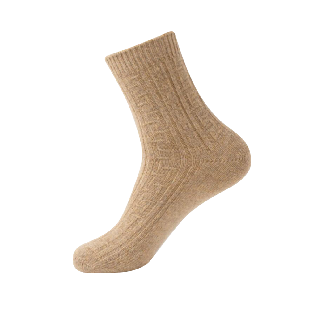 Men and women warm wool socks thickened fleece towel socks solid color wool socks