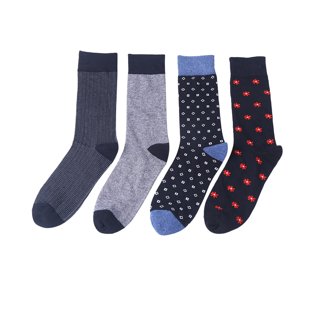 Man business custom knitted crew dress socks private your label oem designer custom design own logo