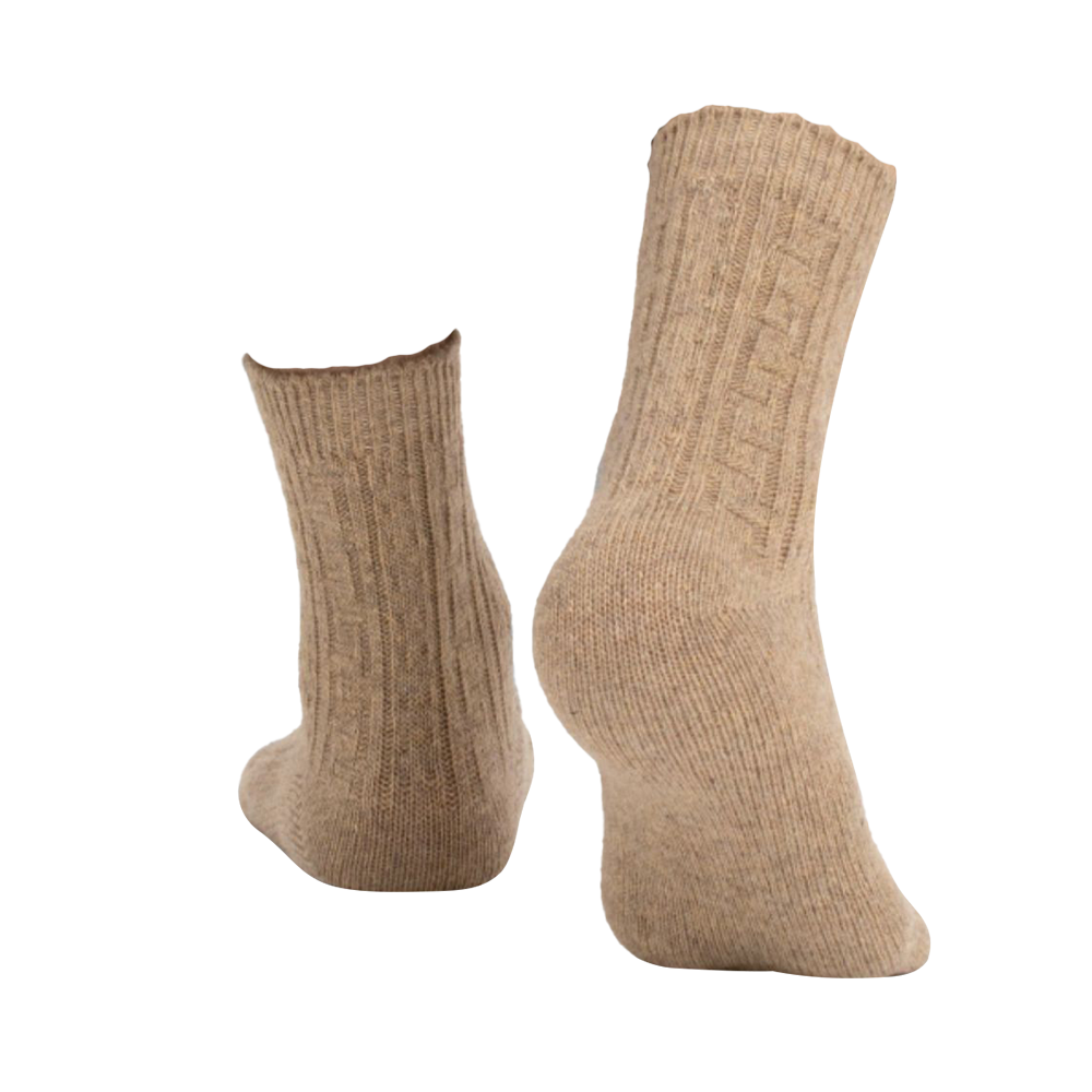 Men and women warm wool socks thickened fleece towel socks solid color wool socks