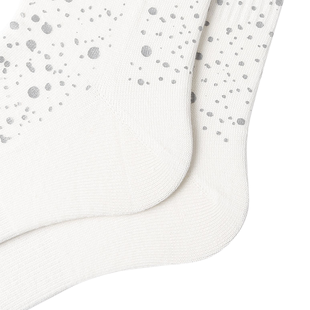 Basic color black and white with the glitter 3D printing socks