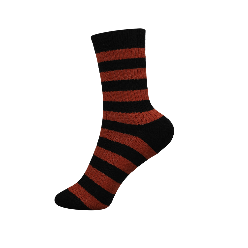 Full cotton jacquard dress socks colorful stripe  uniex crew socks