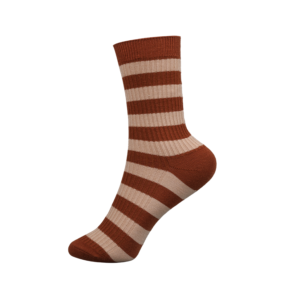 Full cotton jacquard dress socks colorful stripe  uniex crew socks