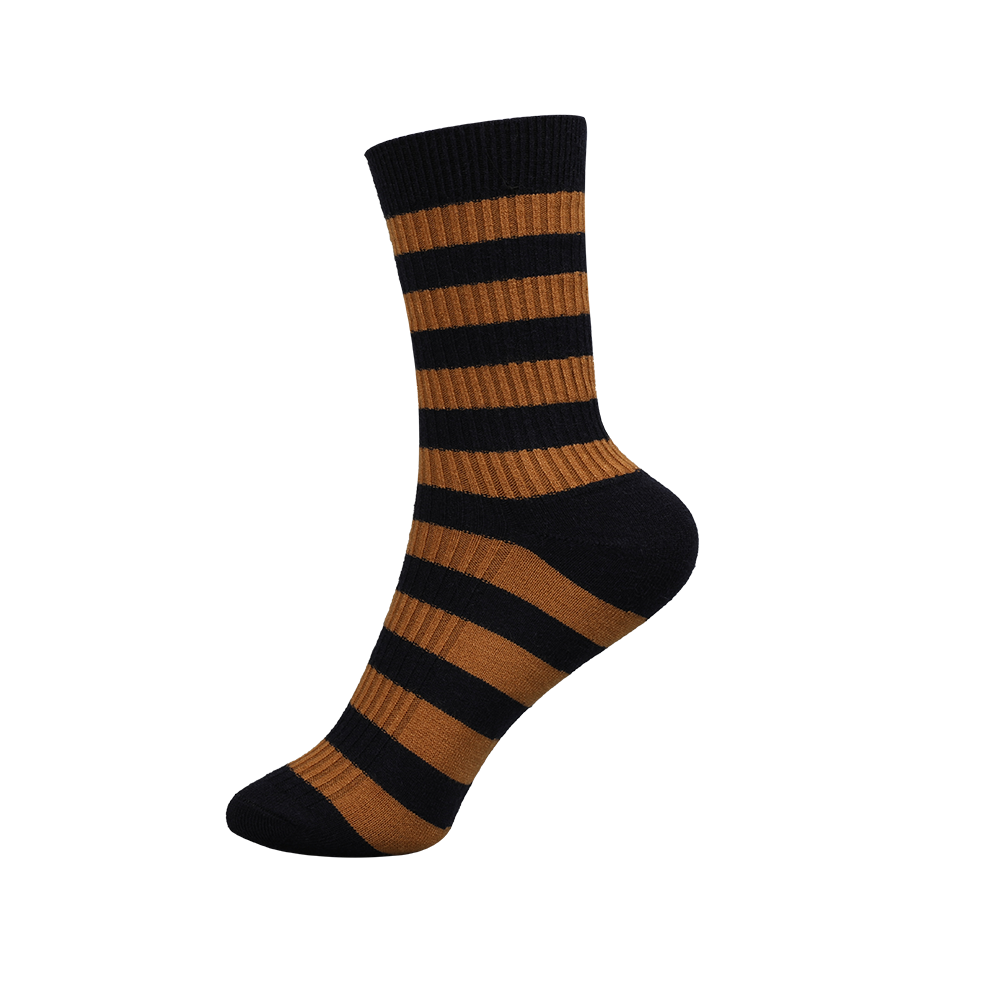 Full cotton jacquard dress socks colorful stripe  uniex crew socks