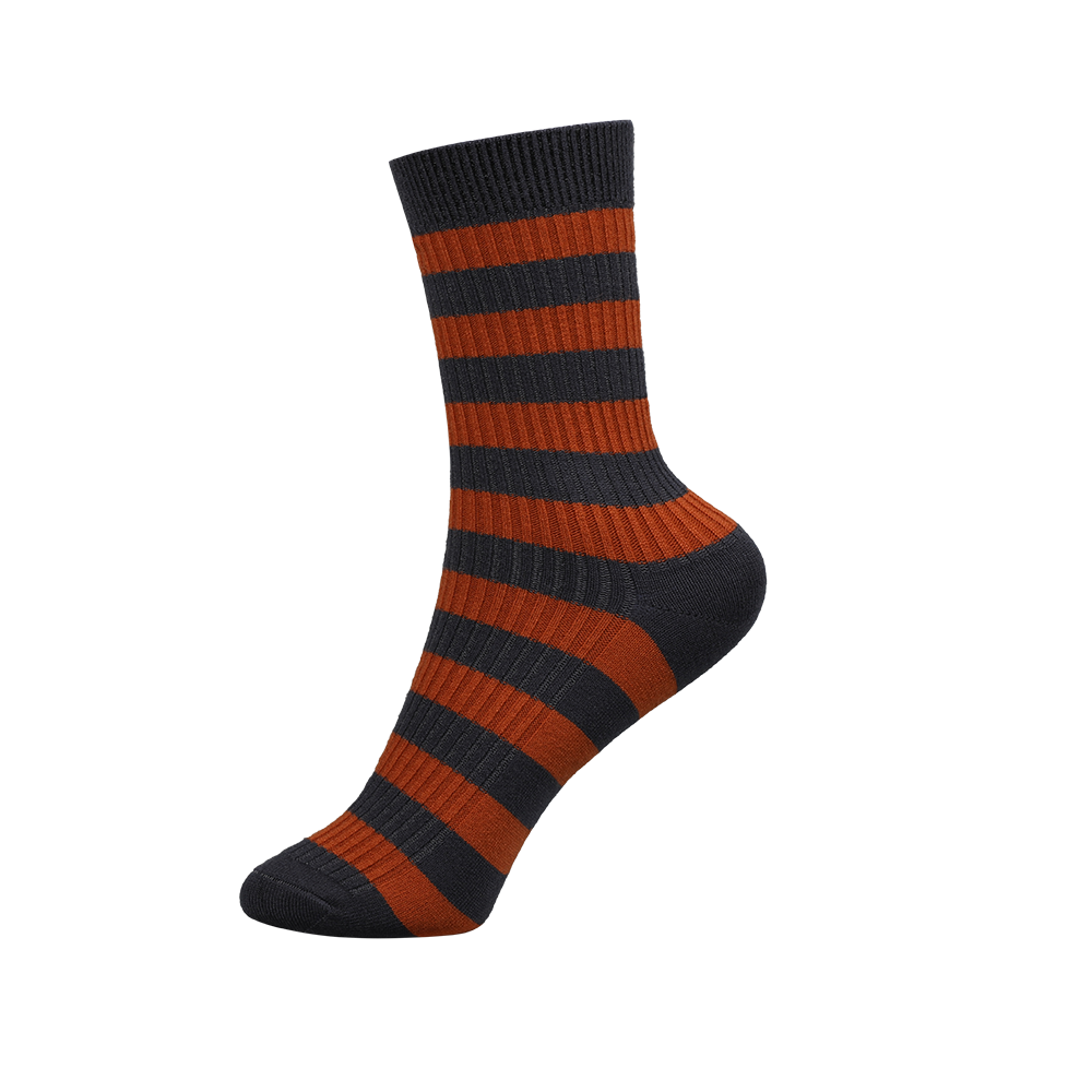 Full cotton jacquard dress socks colorful stripe  uniex crew socks