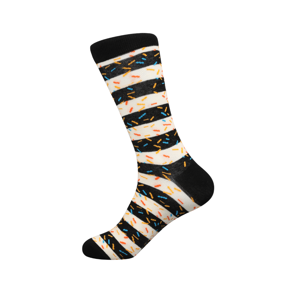 Wholesale custom socks design logo high quality fashion colorful funny happy crew cotton men designer socks