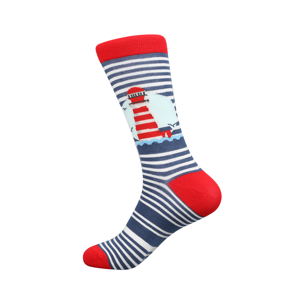 Wholesale custom socks design logo high quality fashion colorful funny happy crew cotton men designer socks