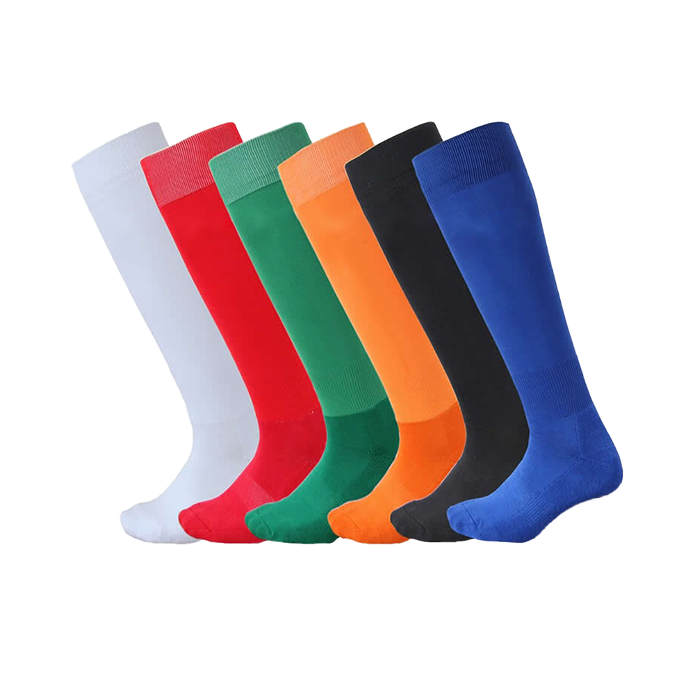 Colorful cushion tube seamless high rib football socks